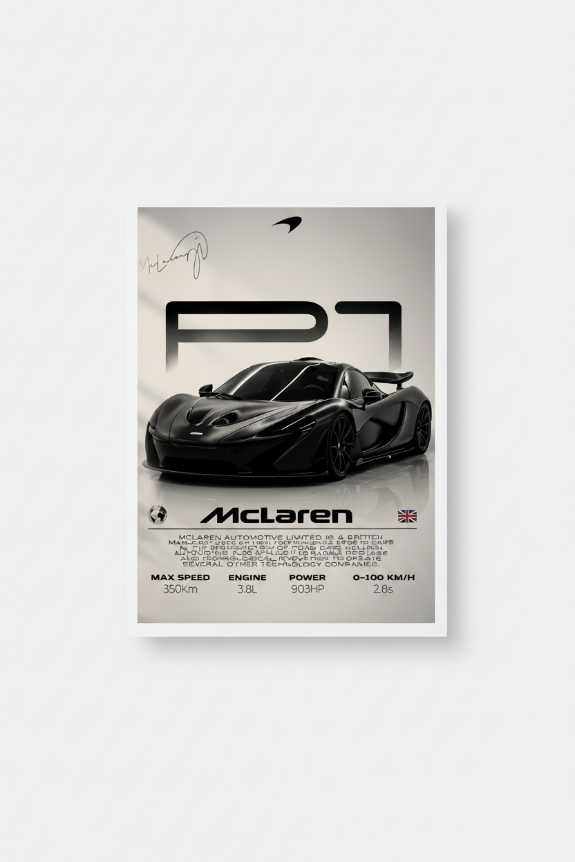 McLaren P1 Glossy Poster