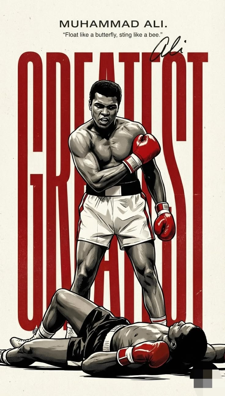 Muhammad Ali Glossy Poster
