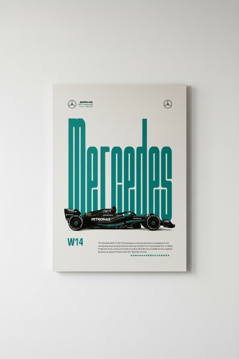 F1 Mercedes Glossy Poster