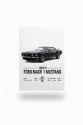 1969 Mustang Muscle Car Glossy Poster