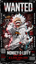 Luffy Wanted Glossy Poster