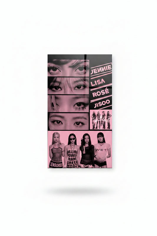 black pink Glossy poster