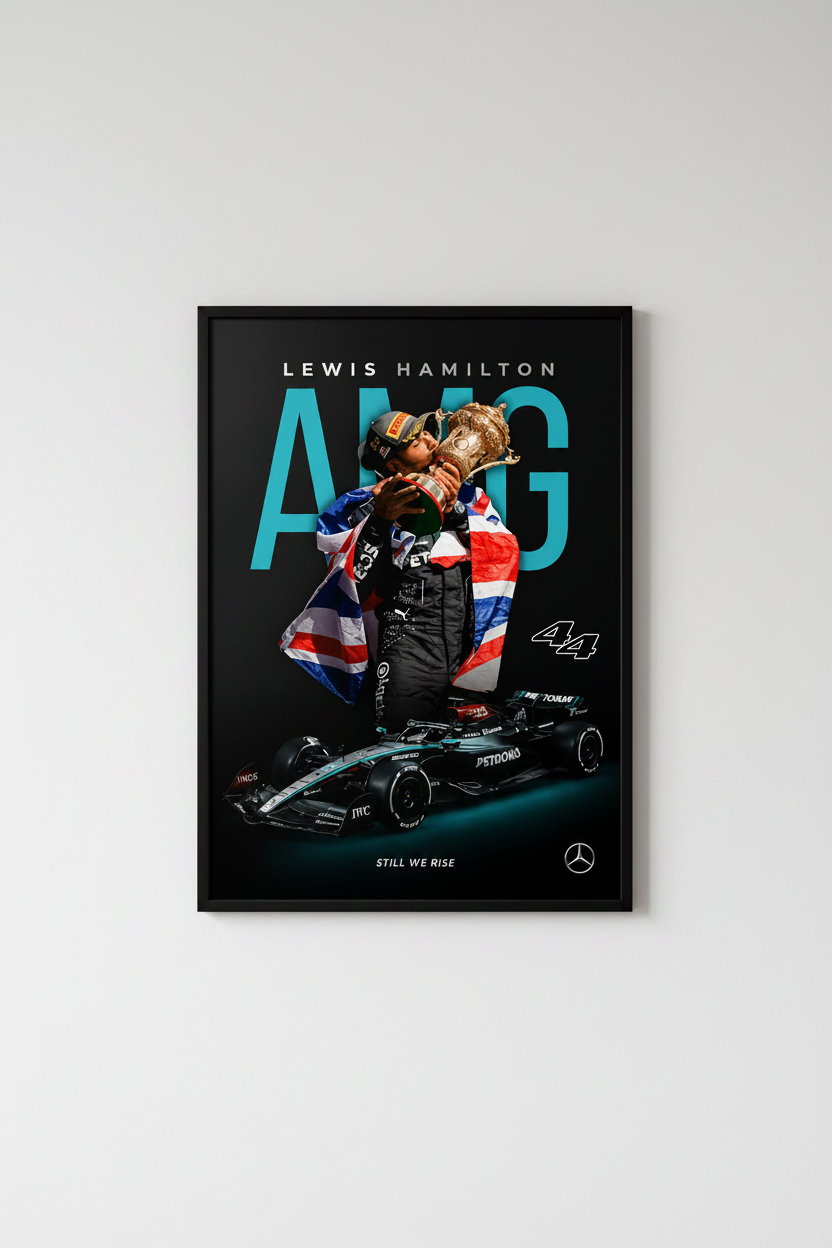 Lewis Hamilton Mercedes-AMG Legacy Glossy Poster