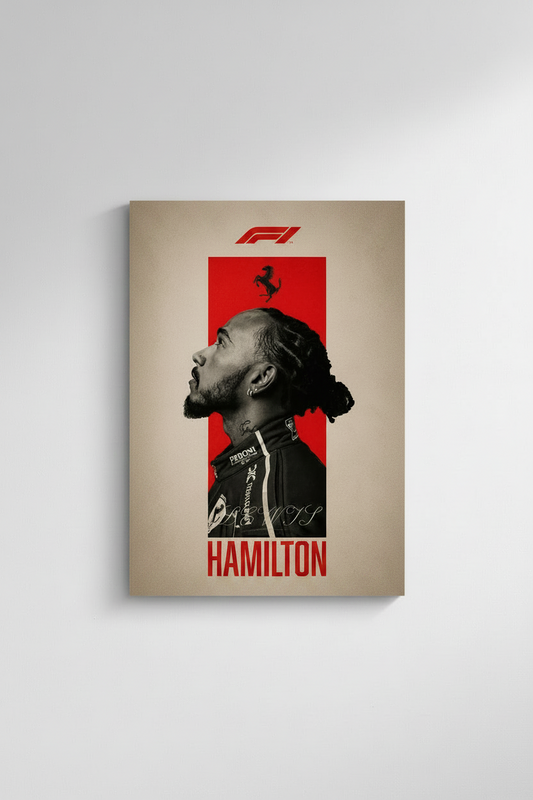 Hamilton Ferrari Tifosi Commemorative Glossy Poster